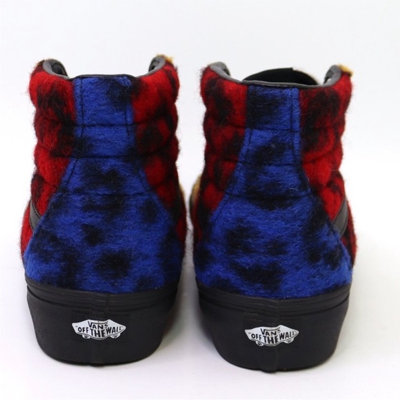VANS Colorful SK8-HI Platform Fuzzy Leopard Sneakers men 8 women’s 9.5 high top - Picture 6 of 11